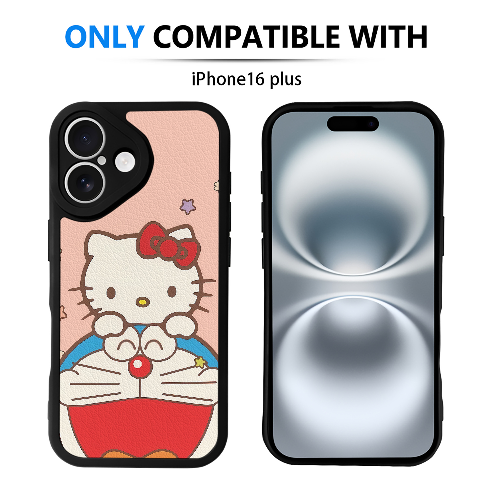 （画像用） ドラえもん Doraemon 【iPhone 16シリーズ対応】シリコンスマホケース（レザー調） 材質：シリコン